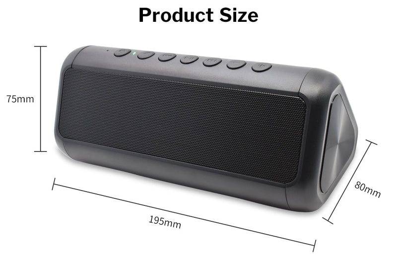 Waterproof Bluetooth Speaker Portable Column Wireless Stereo Music Box Solar Power Bank Boombox MP3 Loudspeaker Outdoor Speakers