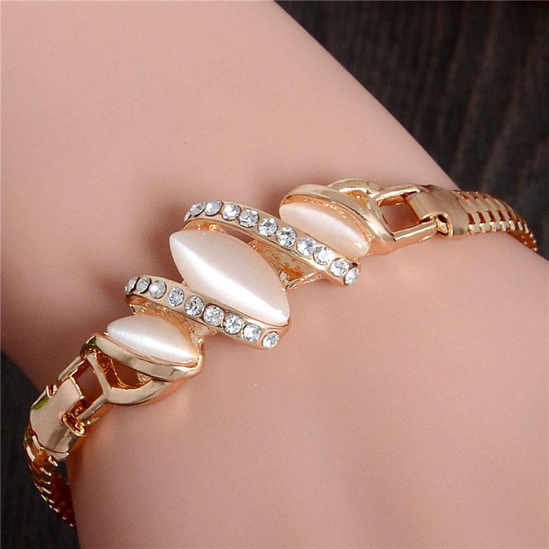 Gold Color Music Notes Bracelet  Zircon Charm Bracelet 24 styles