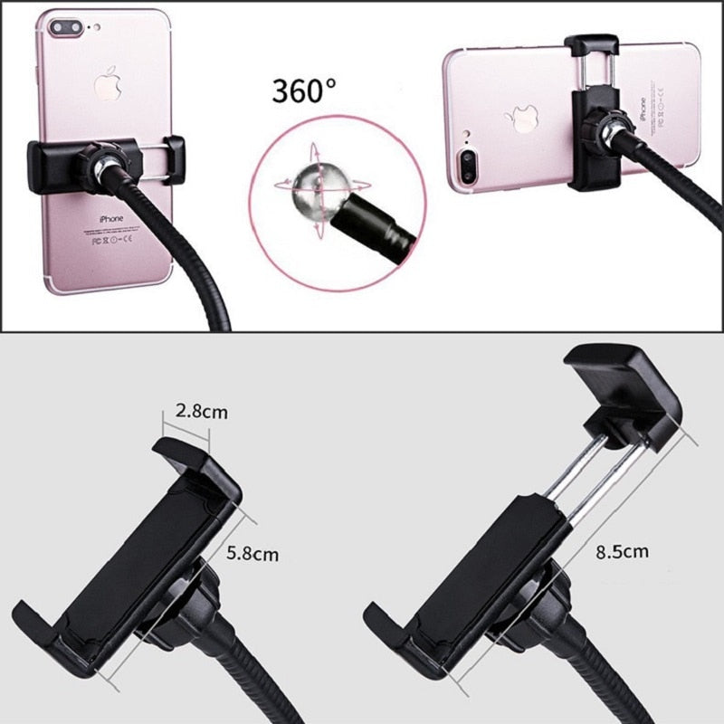 Photo Selfie LED Ring Light with Holder for Live Stream, Makeup, Camera Lamp, for iPhone & Android