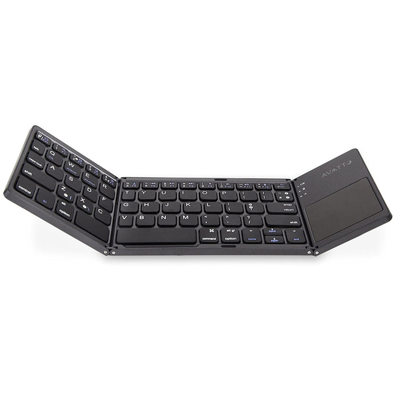 Mini folding keyboard Bluetooth Foldable Wireless Keypad with Touch pad for Windows, Apple