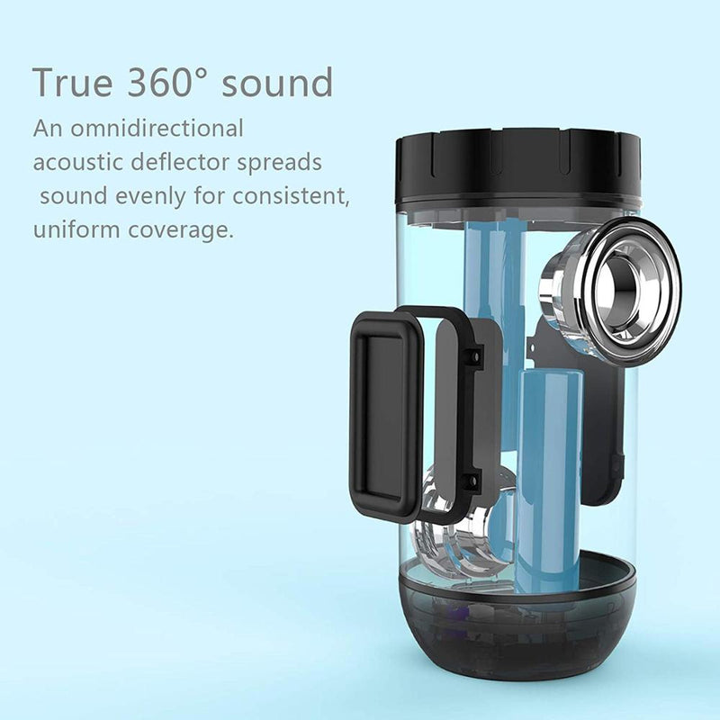  Bluetooth Speaker Wireless Portable Loudspeaker with 12W 360 Stereo Surround Sound System IPX5 Waterproof Speaker Outdoor