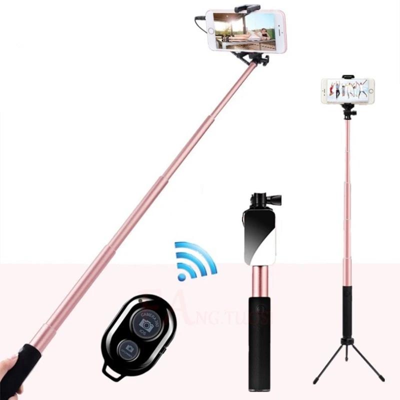 FANGTUOSI Handheld Tripod Wired Mini Selfie Stick Monopod for iPhone 6s 5 Samsung Huawei Xiaomi Bluetooth Remote Palo tripod