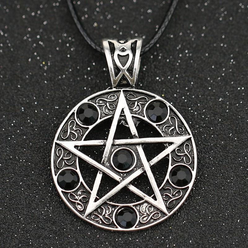 Supernatural Necklace Pentagram Pentacle Five-Pointed Star Wicca Pagan Pendant Vintage Gothic