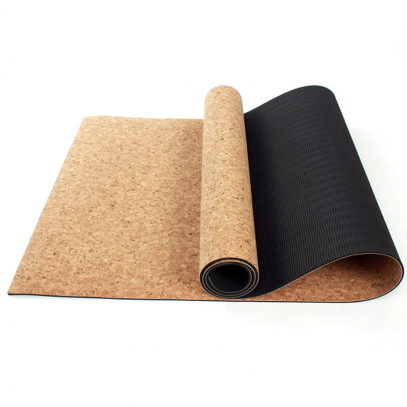 Non-slip TPE+Cork Yoga Mats For Fitness Natural Pilates Gymnastics Mats Sport Mat Yoga Exercise Pads Massage Mat 3MM/5MM/6MM/8MM