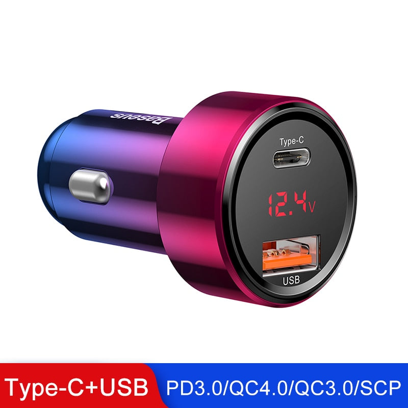 45W Quick Charge Car Charger 4.0 3.0 USB Supercharge USB iPhone and Android