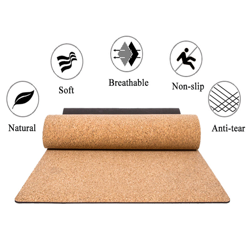 Non-slip TPE+Cork Yoga Mats For Fitness Natural Pilates Gymnastics Mats Sport Mat Yoga Exercise Pads Massage Mat 3MM/5MM/6MM/8MM