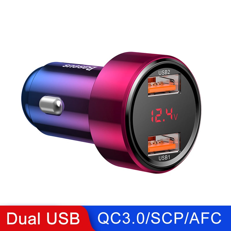 45W Quick Charge Car Charger 4.0 3.0 USB Supercharge USB iPhone and Android