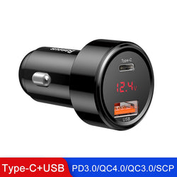 45W Quick Charge Car Charger 4.0 3.0 USB Supercharge USB iPhone and Android