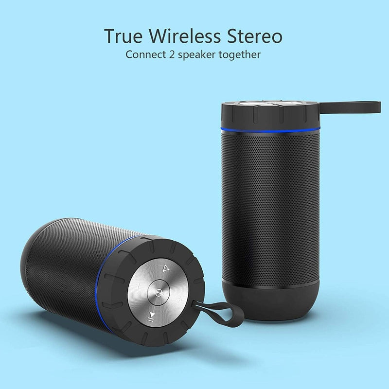  Bluetooth Speaker Wireless Portable Loudspeaker with 12W 360 Stereo Surround Sound System IPX5 Waterproof Speaker Outdoor