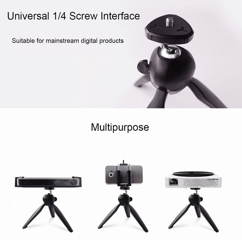 Projector Desktop Tripod Holder Light weight 1/4 Screw Tabletop Tripod Mini Projector Phone Camera