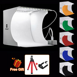 20*20cm Folding Studio Soft Box Lightbox LED Light Black White Photography Background Selfie