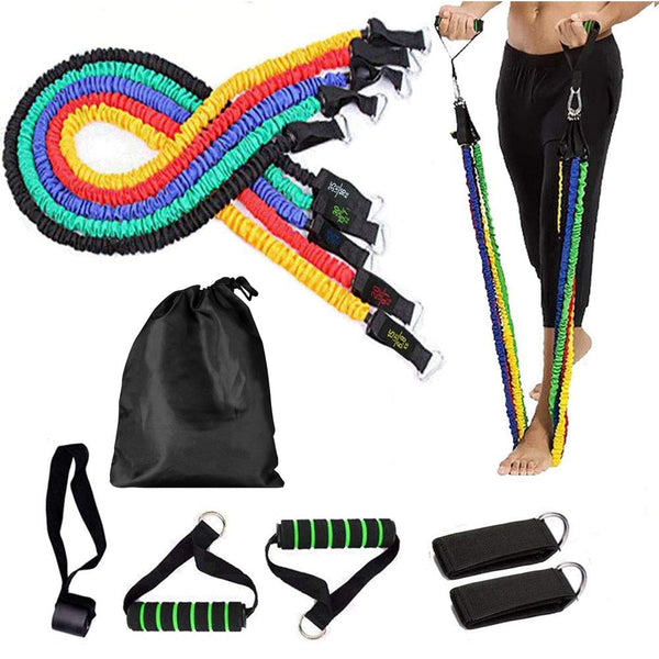 Fitness Elastic Pull Up Resistance Bands Workout Set Exercise Yoga Rubber Pulling Loop Door Rope Gym Strength Training Equipment