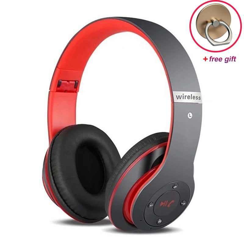 New 6S Foldable Wireless Headphones Audio Bluetooth Stereo Noise Reduction TF Card Headsets