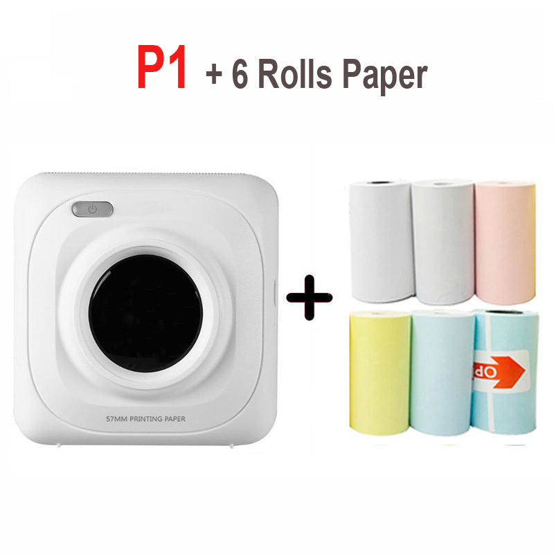 Pocket Portable Bluetooth Photo Printer Mini 300 DPI Thermal Label Sticker Printer For Phone