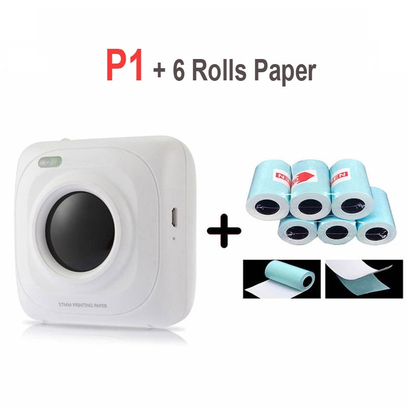 Pocket Portable Bluetooth Photo Printer Mini 300 DPI Thermal Label Sticker Printer For Phone